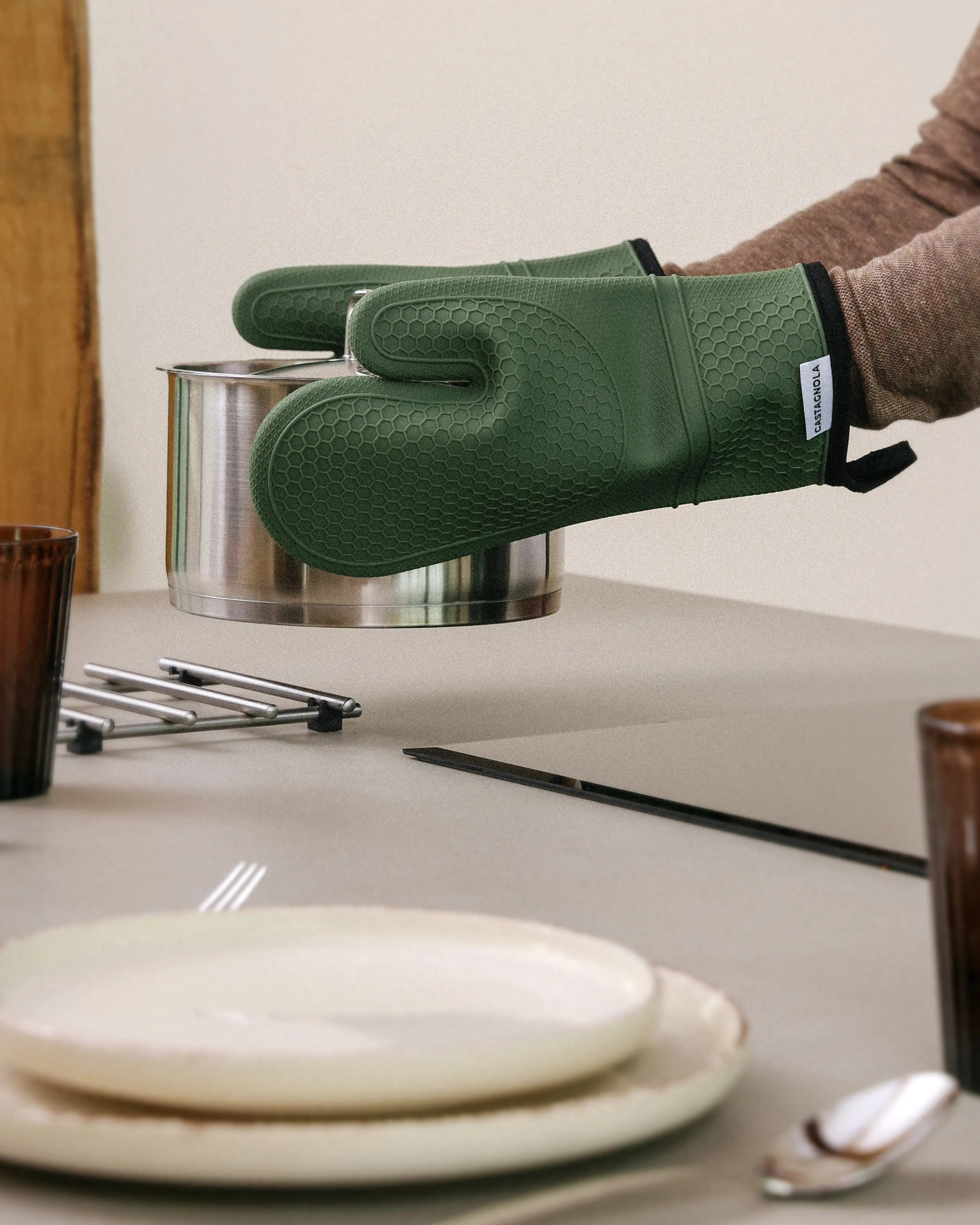 Castagnola groene ovenwanten