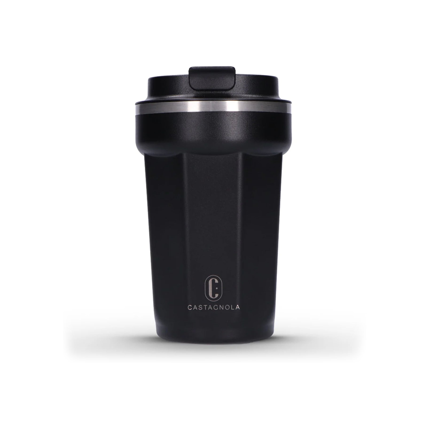 Castagnola thermosbeker zwart octagon