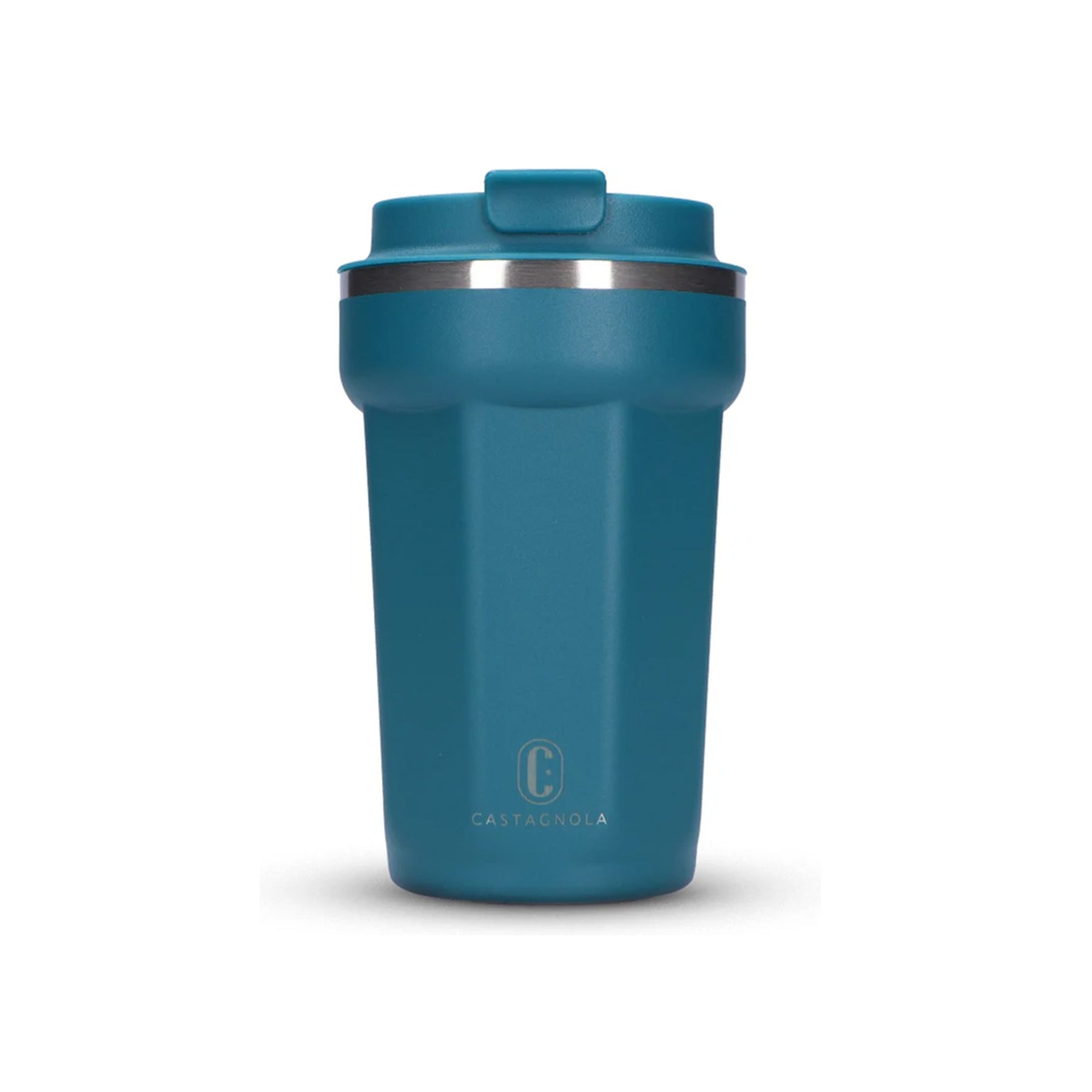 Castagnola thermosbeker groenblauw octagon