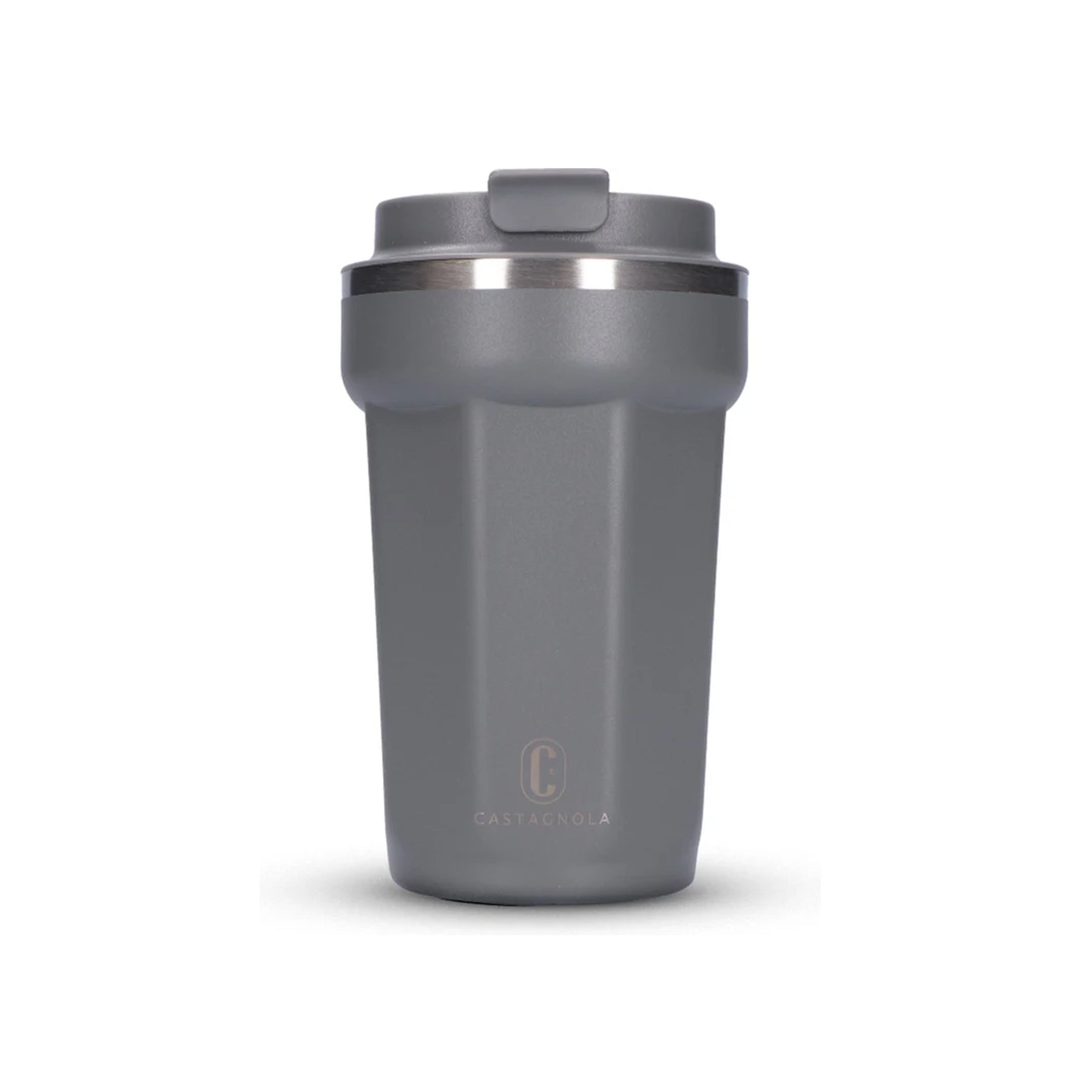 Castagnola thermosbeker grijs octagon