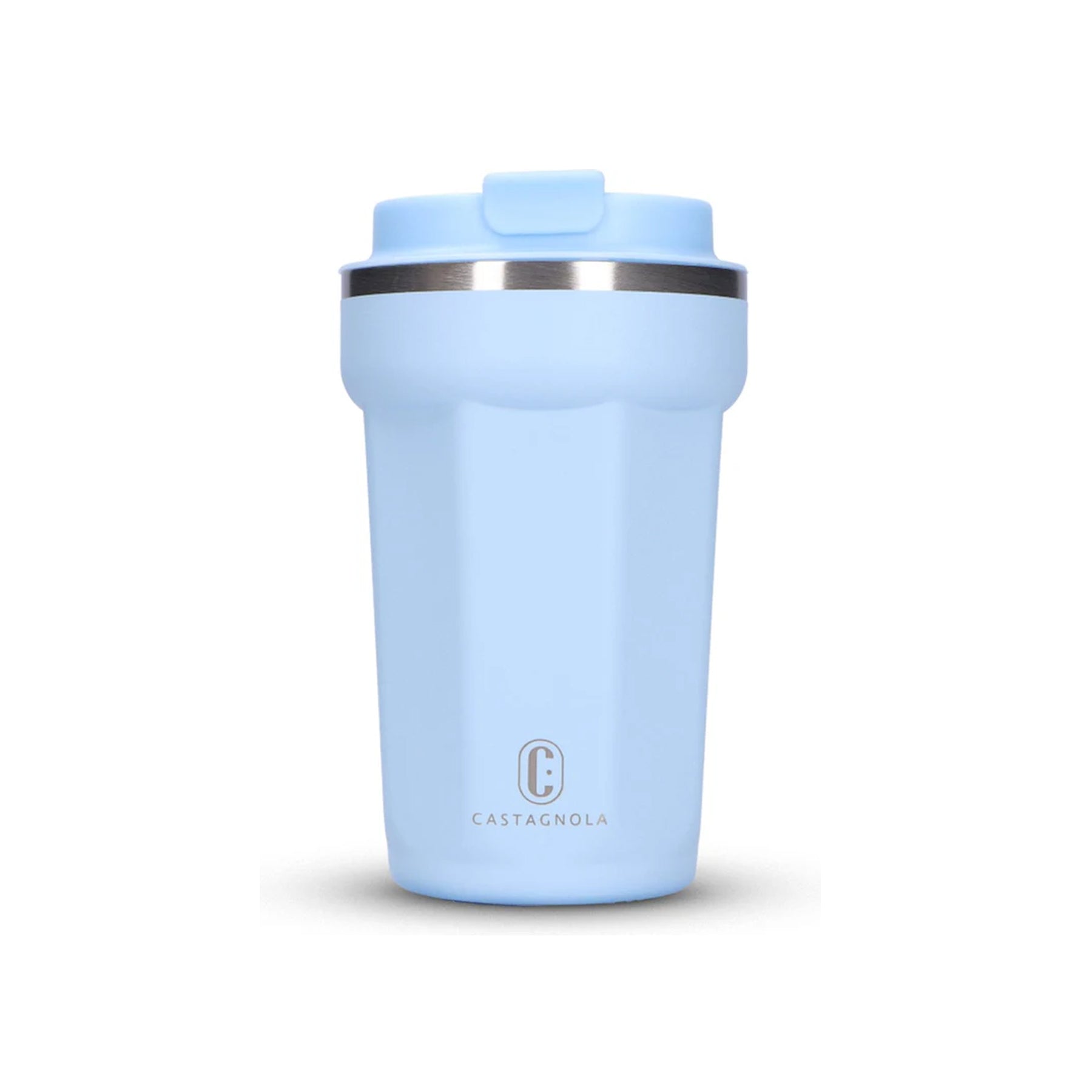 Castagnola thermosbeker blauw octagon