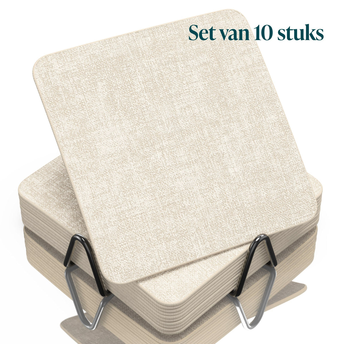 Gemêleerd beige – Castagnola onderzetters vierkant
