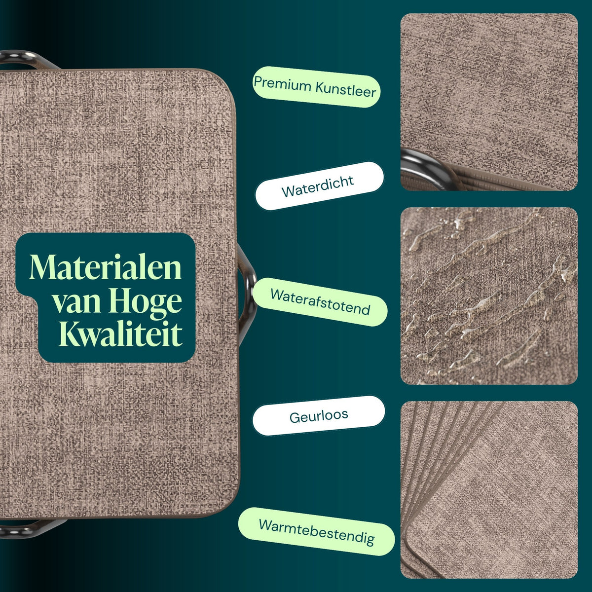 Gemêleerd bruin – Castagnola onderzetters vierkant