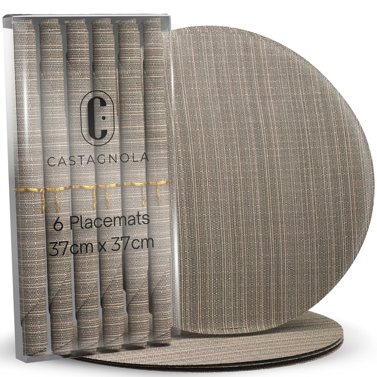 Bruin – Castagnola PVC placemats rond