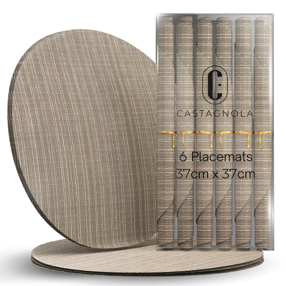 Bruin – Castagnola PVC placemats rond