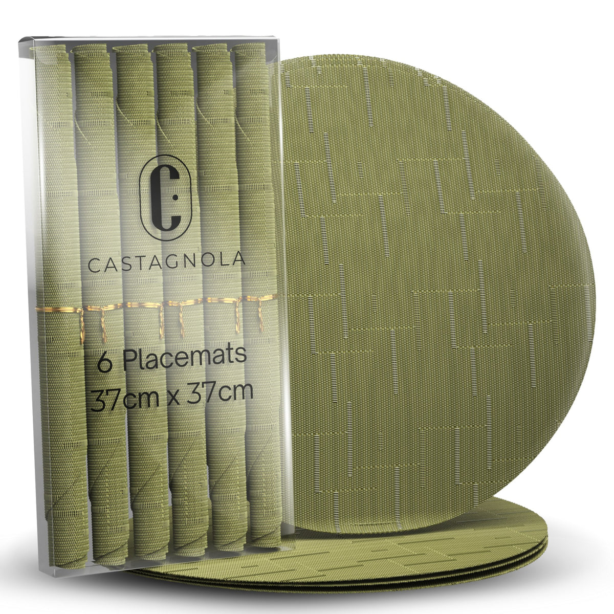 Groen – Castagnola PVC placemats rond