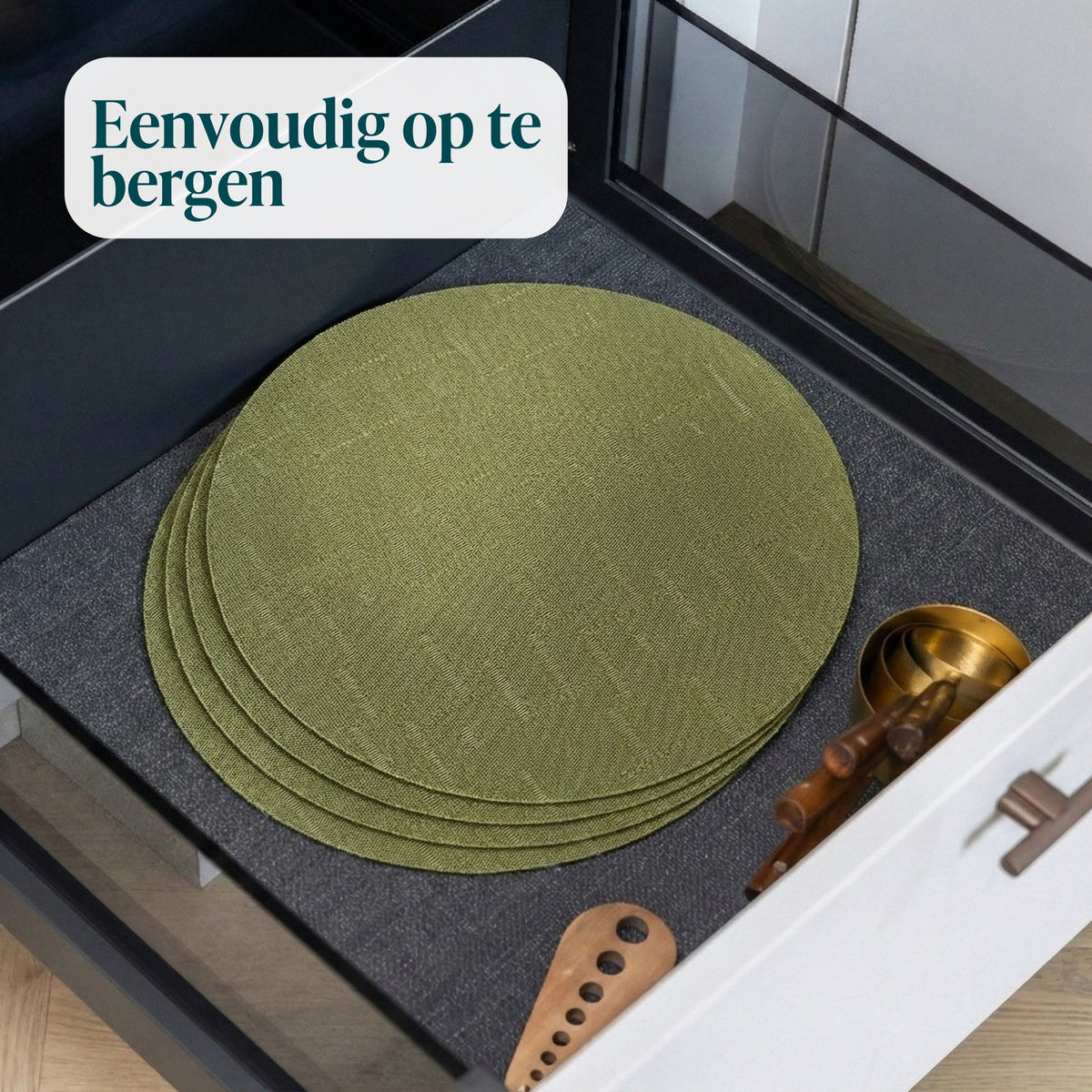 Groen – Castagnola PVC placemats rond