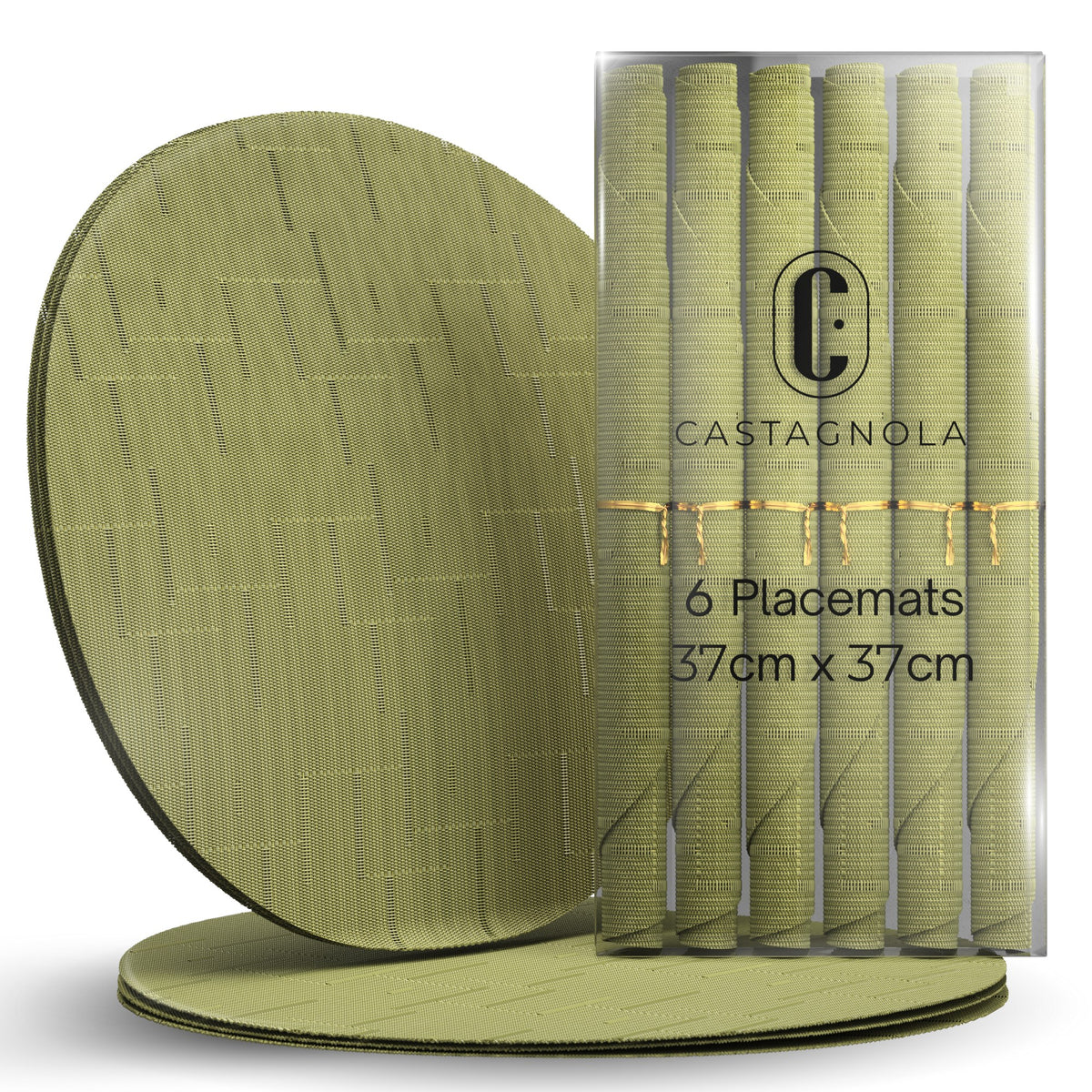 Groen – Castagnola PVC placemats rond