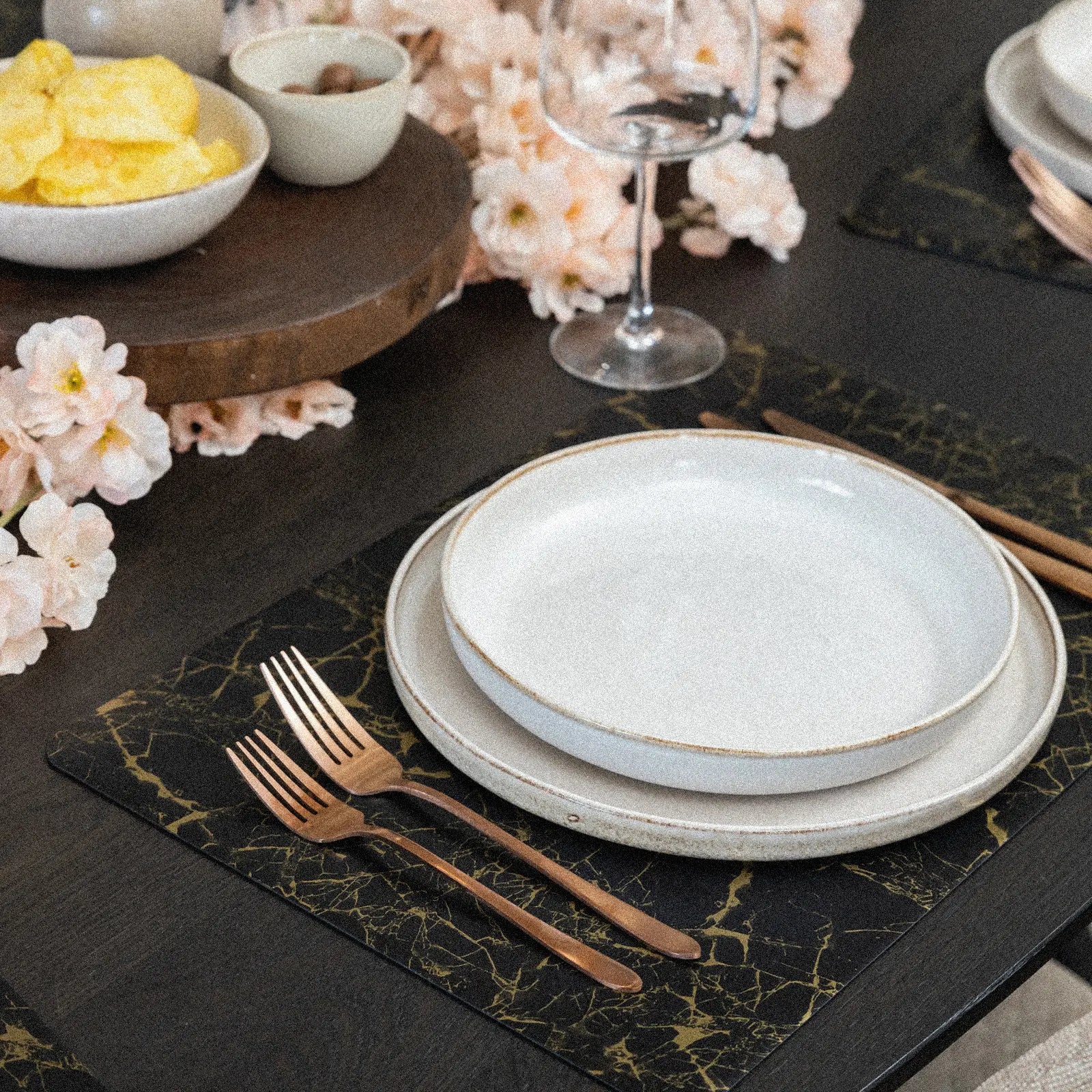 SUEH DESIGN Lederen placemats set van 6 placemats afwasbaar lederlook SUEH DESIGN Lederen placemats set van 6 placemats afwasbaar lederlook