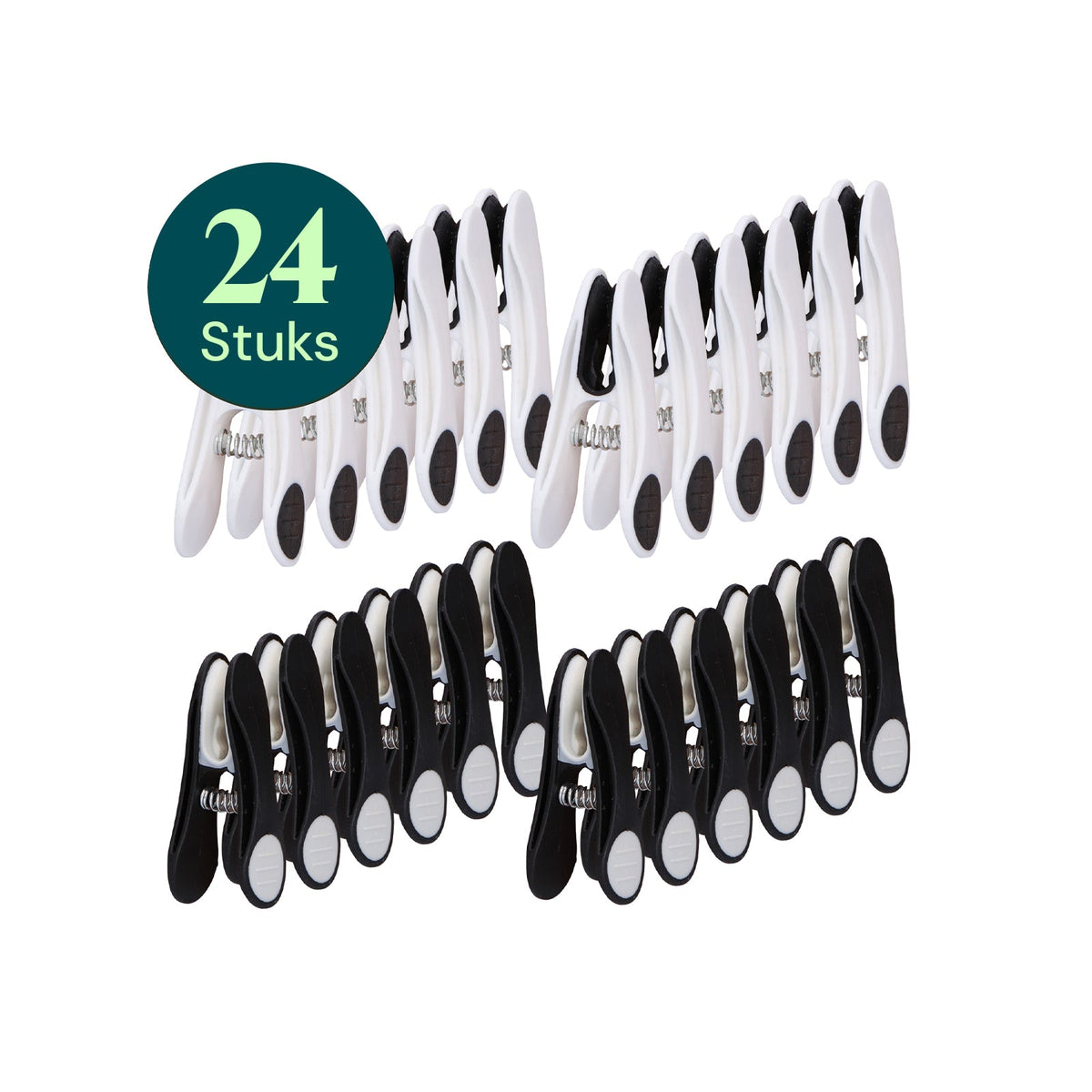 Zwart / wit - soft – Gandria wasknijpers soft